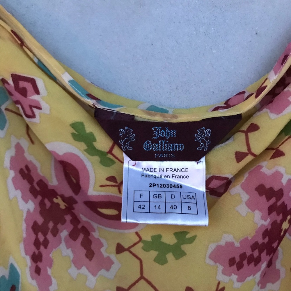 John Galliano Silk Skirt